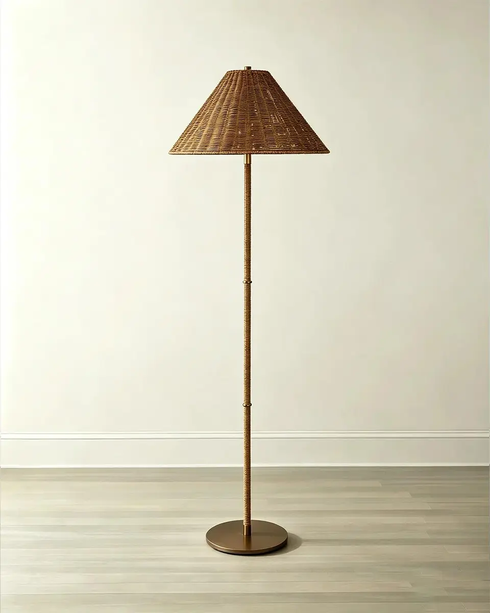 Port 68 Malibu 61" Rattan Floor Lamp
