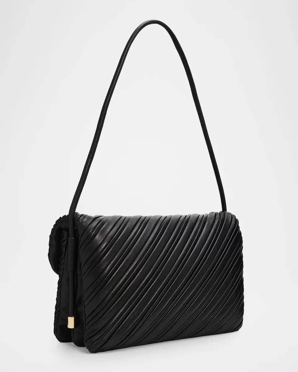 Victoria Beckham Soft Dorian Pleated Leather Shoulder Bag | Thumbnail 2