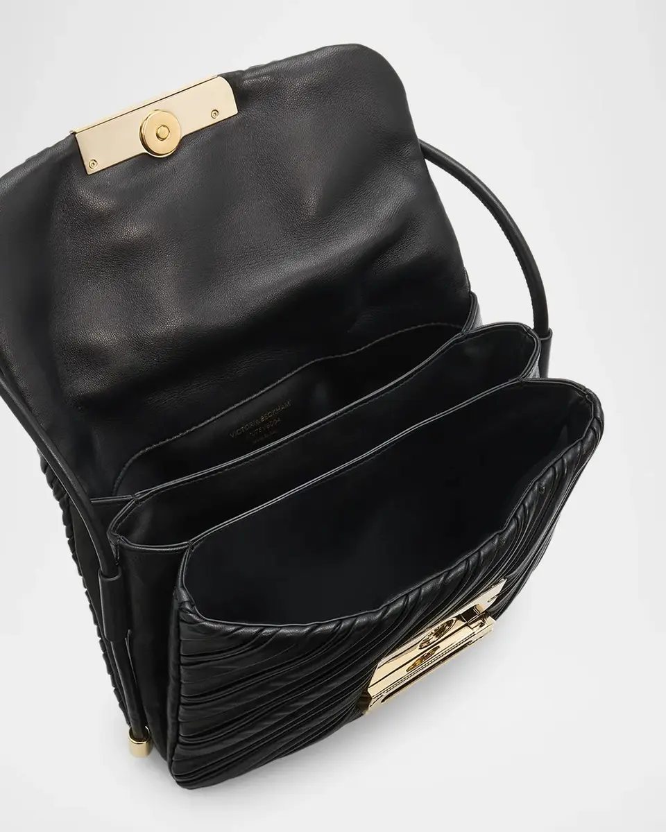 Victoria Beckham Soft Dorian Pleated Leather Shoulder Bag | Thumbnail 3