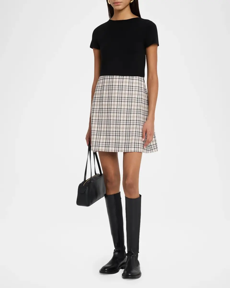 Theory Virgin Wool A-Line Mini Dress | Thumbnail 4 Theory Virgin Wool A-Line Mini Dress | Thumbnail 4