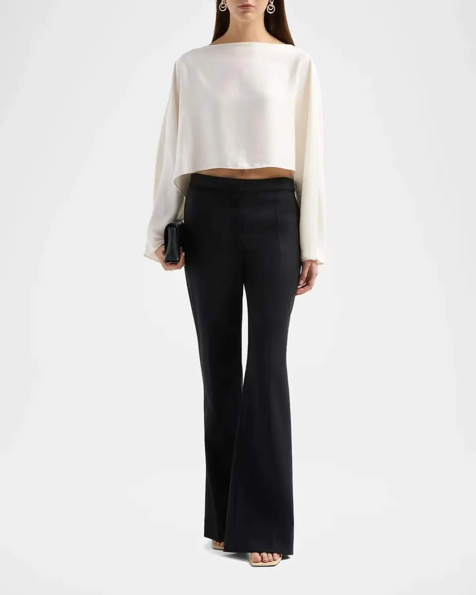 Lapointe Satin Boatneck Caftan Top | Thumbnail 2 Lapointe Satin Boatneck Caftan Top | Thumbnail 2