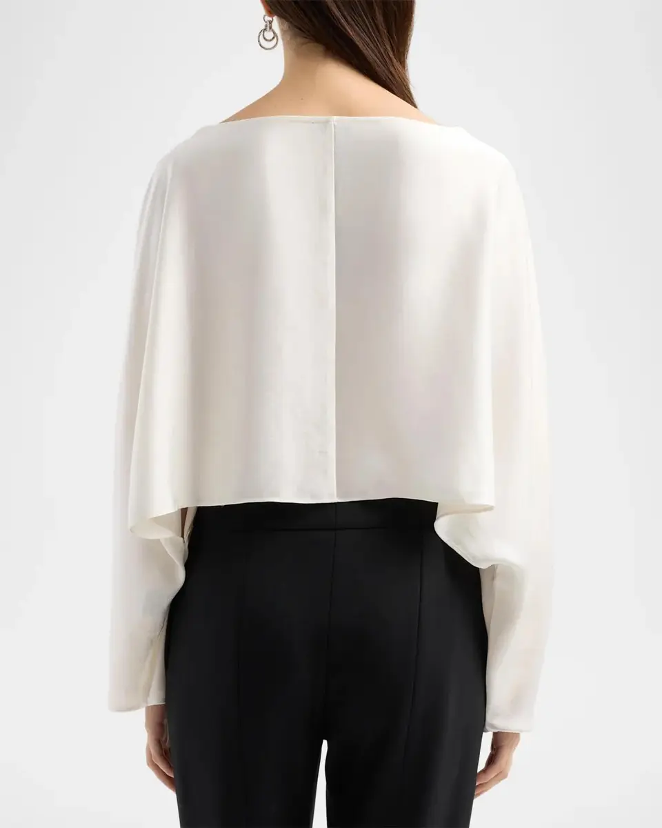 Lapointe Satin Boatneck Caftan Top | Thumbnail 3 Lapointe Satin Boatneck Caftan Top | Thumbnail 3