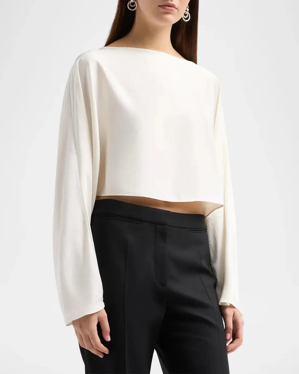 Lapointe Satin Boatneck Caftan Top | Thumbnail 4 Lapointe Satin Boatneck Caftan Top | Thumbnail 4