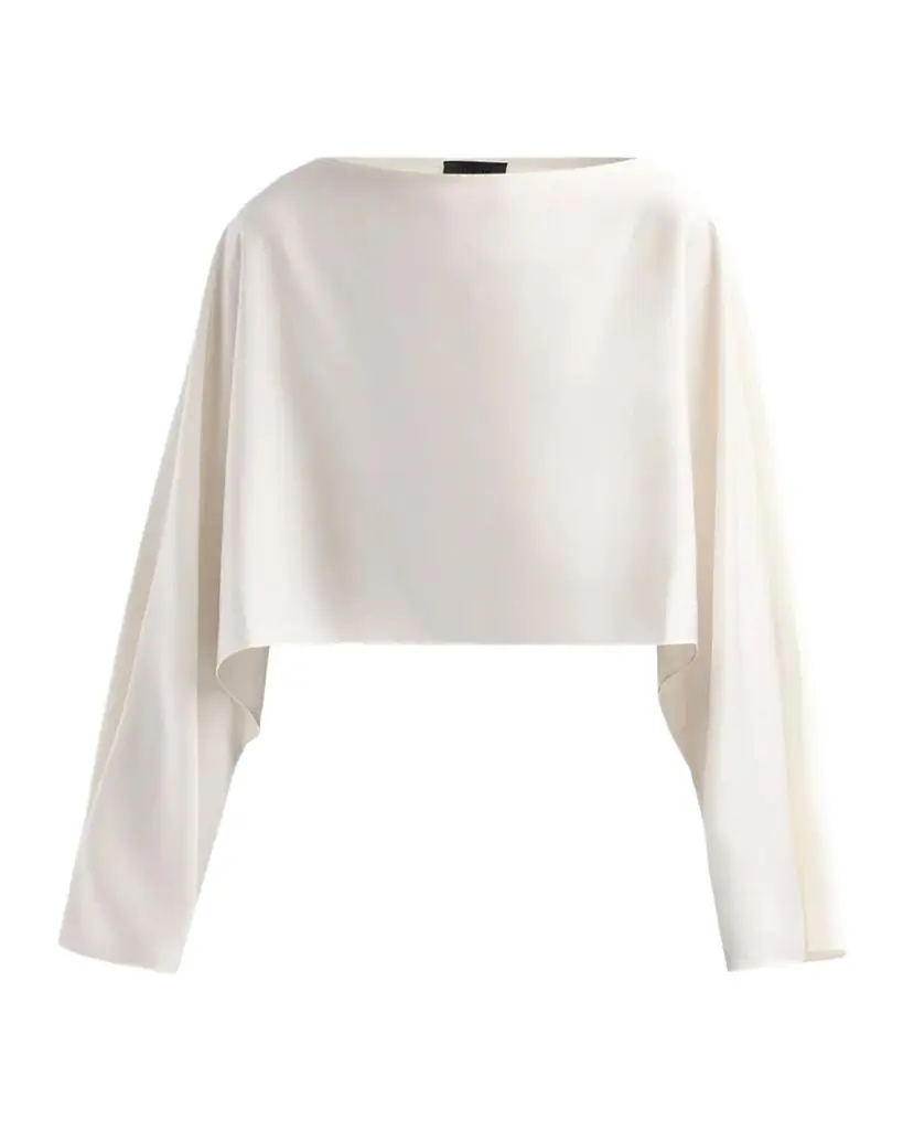Satin Boatneck Caftan Top Satin Boatneck Caftan Top