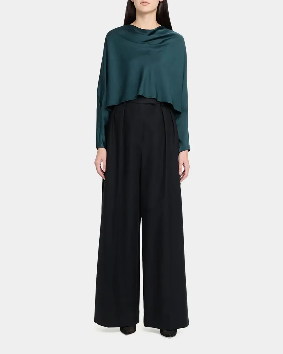 Simkhai Bearitz Draped Cowl-Neck Satin Top | Thumbnail 2