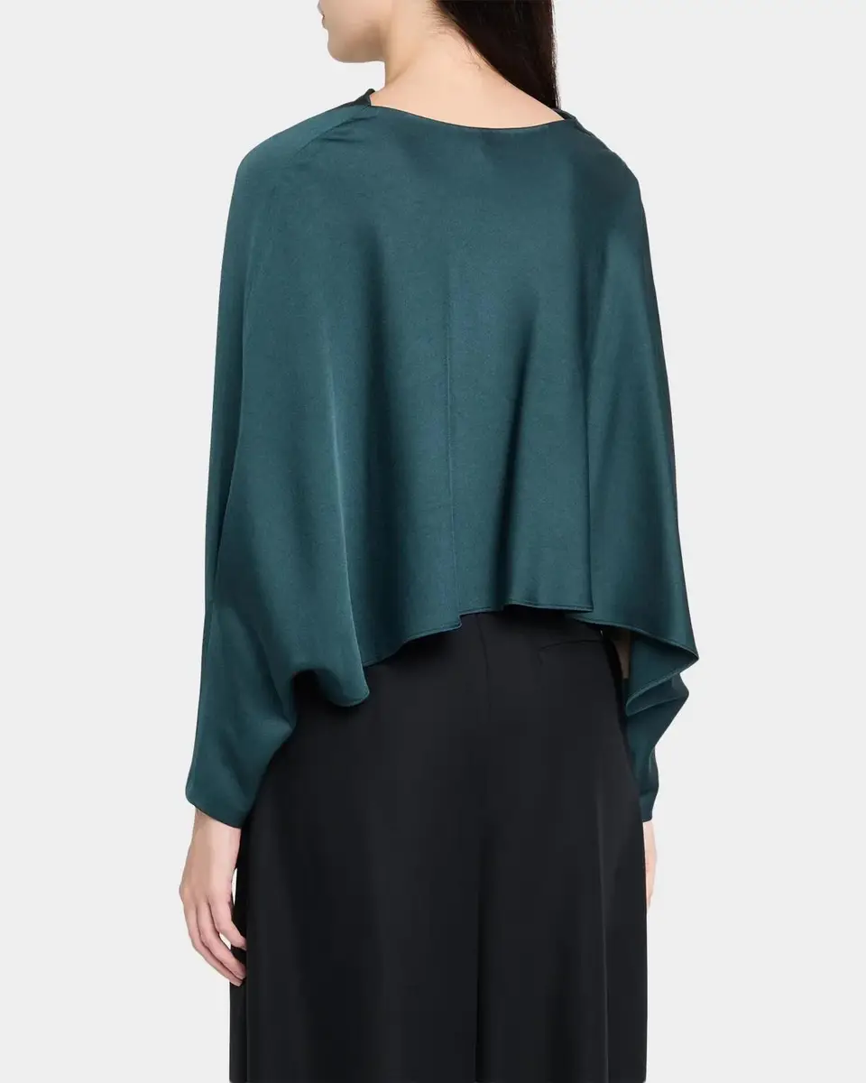 Simkhai Bearitz Draped Cowl-Neck Satin Top | Thumbnail 3
