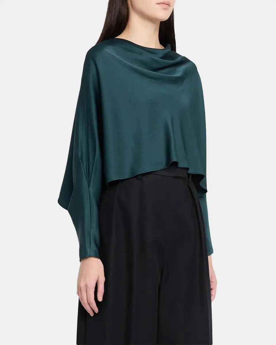 Simkhai Bearitz Draped Cowl-Neck Satin Top | Thumbnail 4
