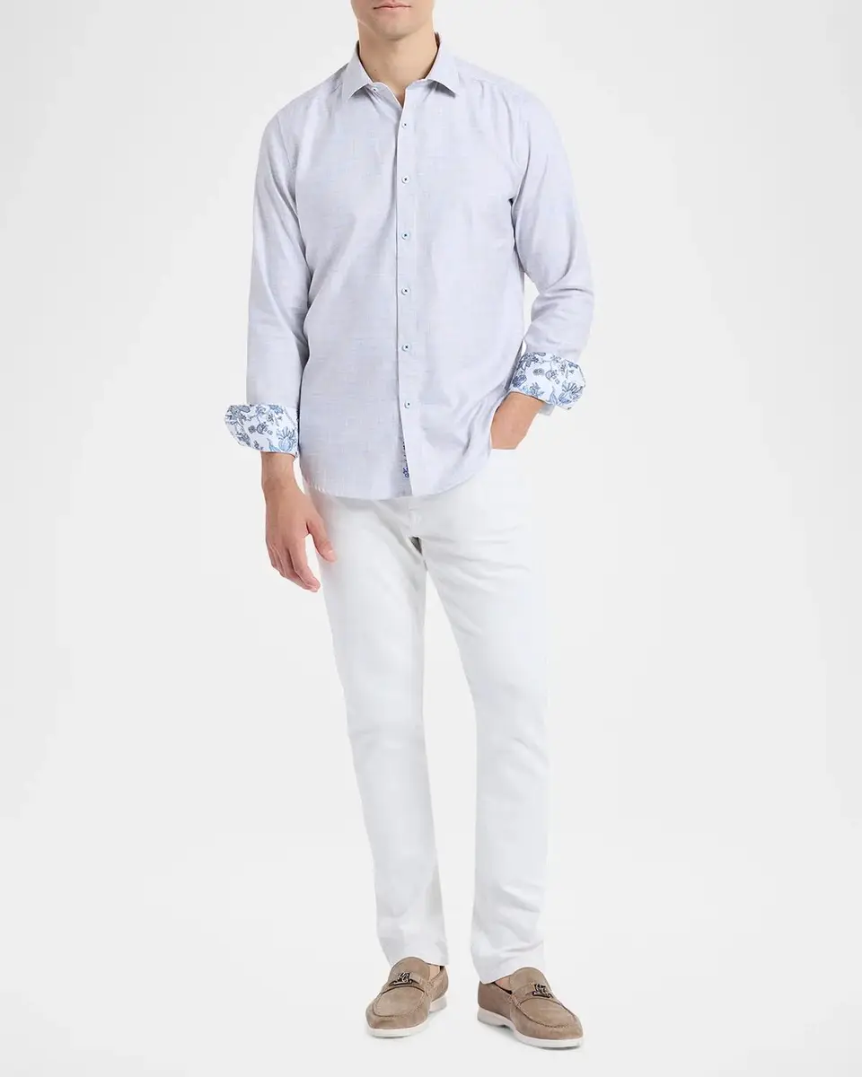 Robert Graham Edison Space-Dye Cotton Shirt | Thumbnail 2 Robert Graham Edison Space-Dye Cotton Shirt | Thumbnail 2