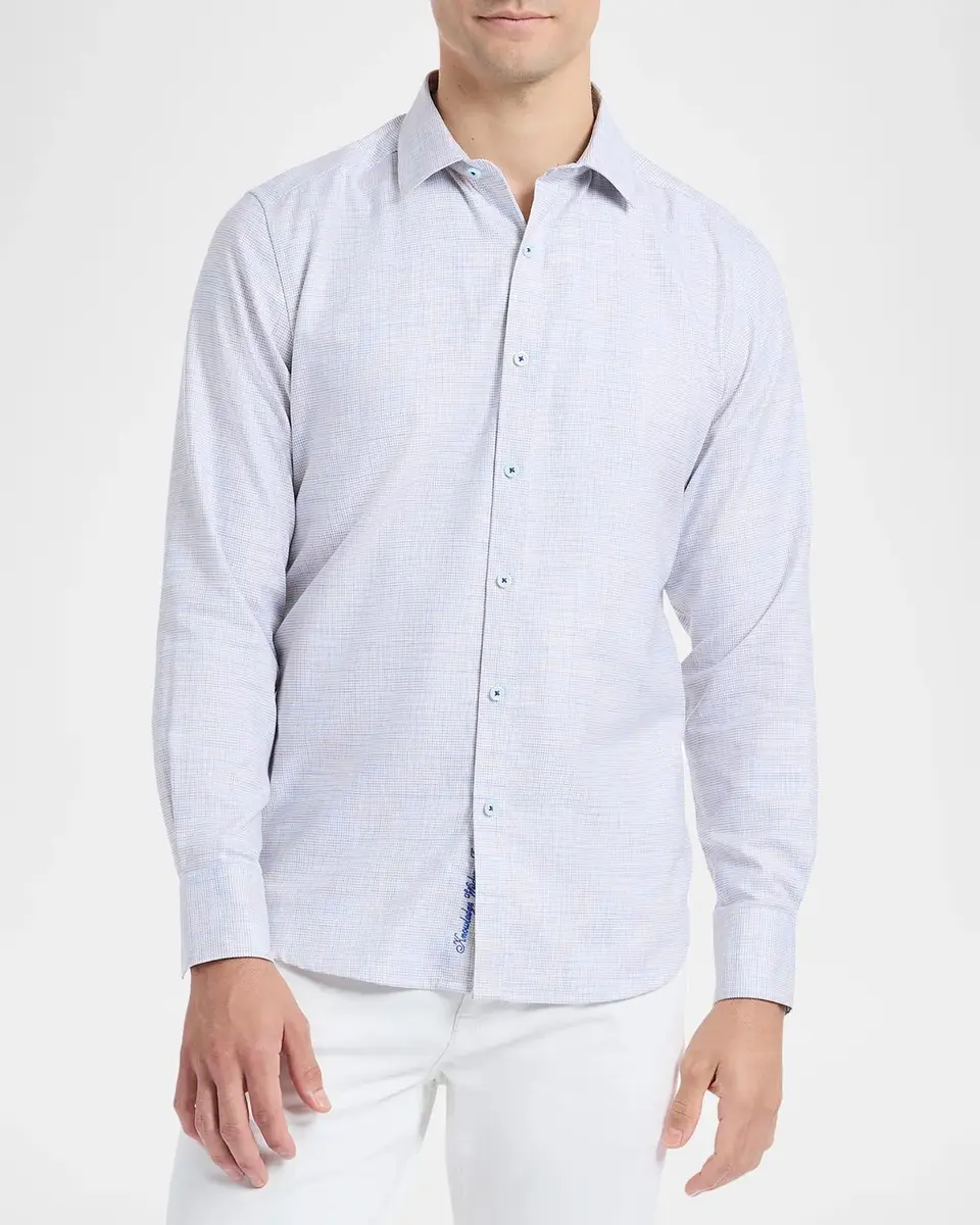 Robert Graham Edison Space-Dye Cotton Shirt | Thumbnail 4 Robert Graham Edison Space-Dye Cotton Shirt | Thumbnail 4