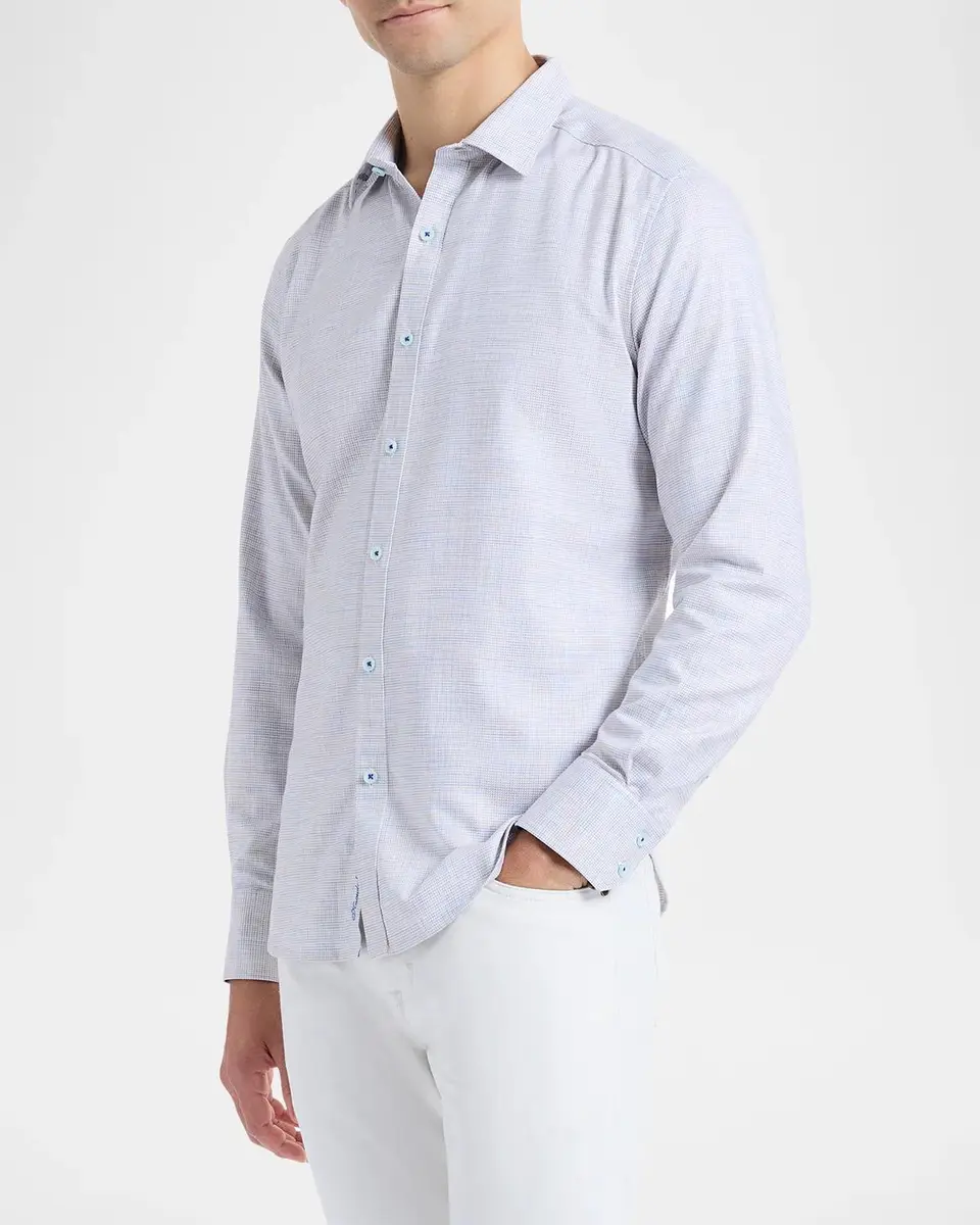 Robert Graham Edison Space-Dye Cotton Shirt | Thumbnail 6 Robert Graham Edison Space-Dye Cotton Shirt | Thumbnail 6
