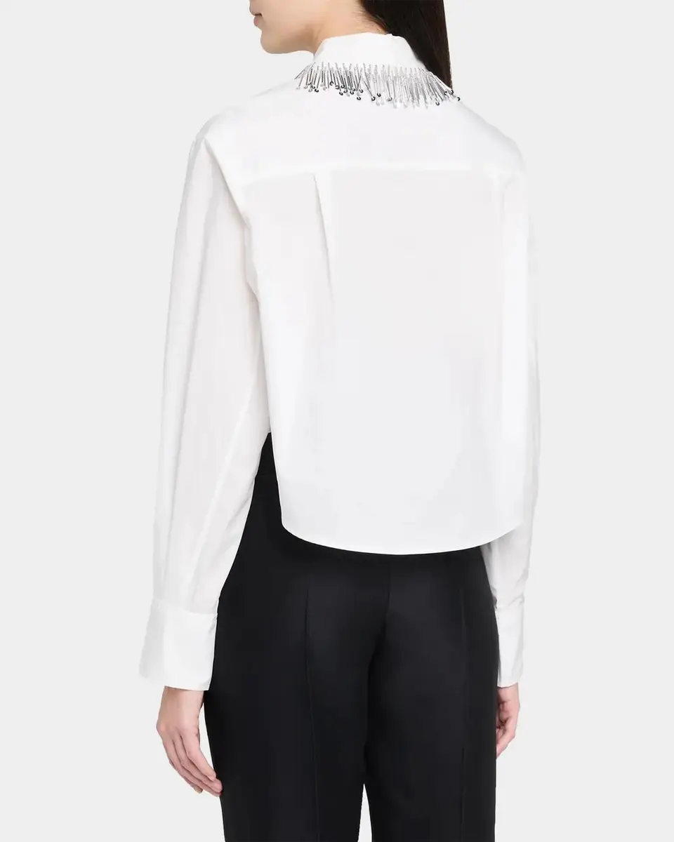 Simkhai Renata Embellished Button-Front Shirt | Thumbnail 3 Simkhai Renata Embellished Button-Front Shirt | Thumbnail 3