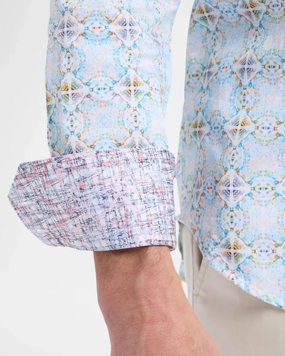 Robert Graham Runnymede Geometric Stretch-Cotton Shirt | Thumbnail 5 Robert Graham Runnymede Geometric Stretch-Cotton Shirt | Thumbnail 5