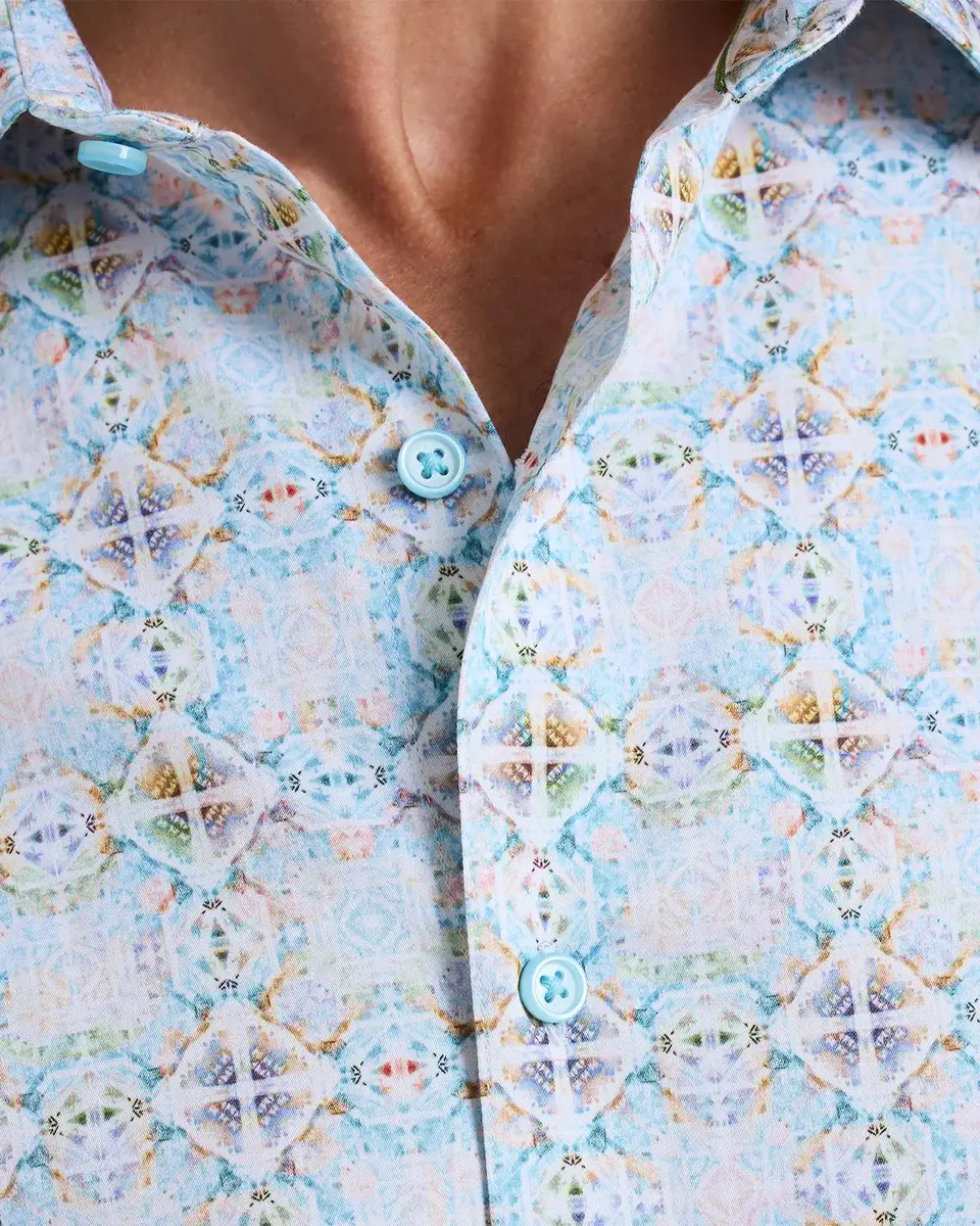 Robert Graham Runnymede Geometric Stretch-Cotton Shirt | Thumbnail 7 Robert Graham Runnymede Geometric Stretch-Cotton Shirt | Thumbnail 7