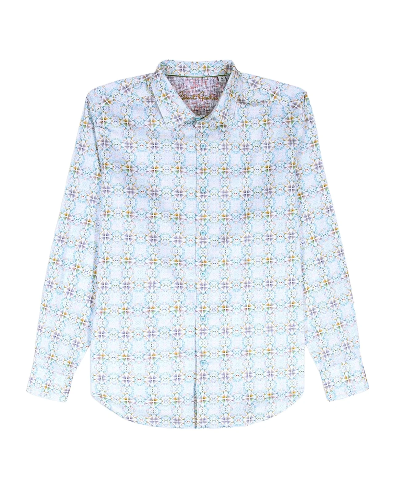Robert Graham Runnymede Geometric Stretch-Cotton Shirt