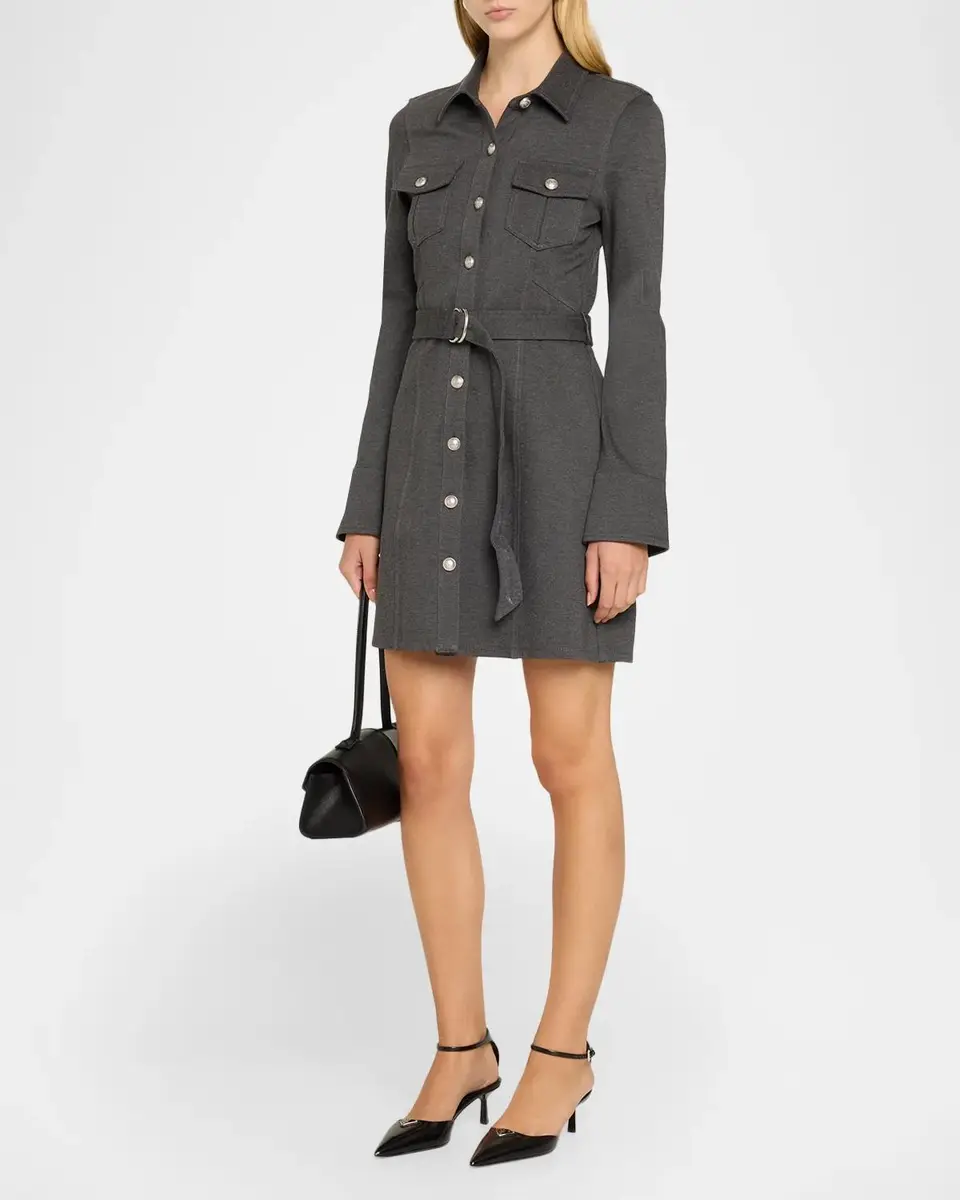 Cinq à Sept Ponte Aliza Mini Shirtdress | Thumbnail 4 Cinq à Sept Ponte Aliza Mini Shirtdress | Thumbnail 4