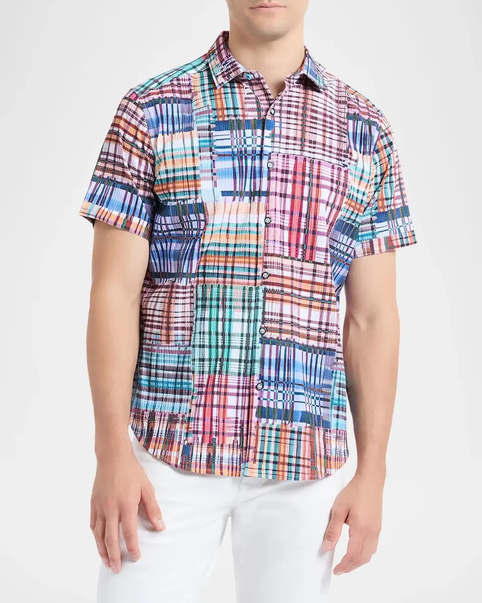Robert Graham Murdoch Plaid Cotton Short-Sleeve Shirt | Thumbnail 4 Robert Graham Murdoch Plaid Cotton Short-Sleeve Shirt | Thumbnail 4