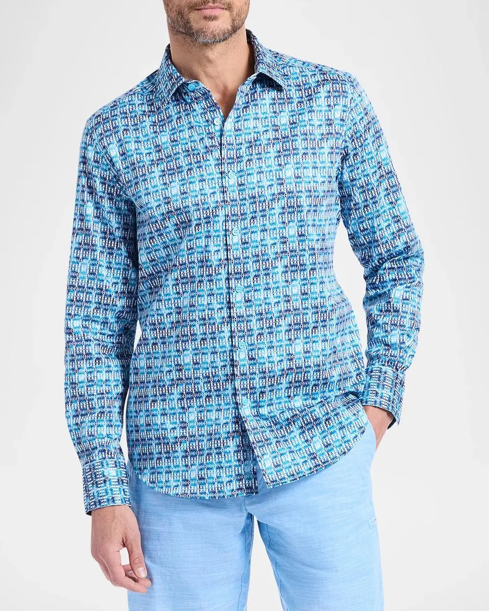 Robert Graham Westmoreland Geometric Stretch-Cotton Shirt | Thumbnail 4