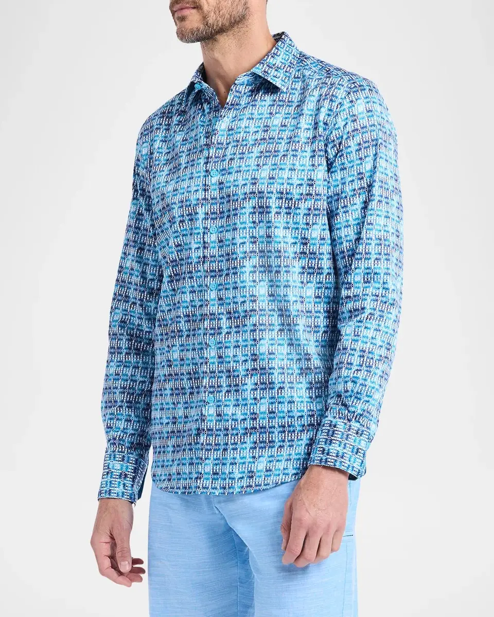 Robert Graham Westmoreland Geometric Stretch-Cotton Shirt | Thumbnail 6