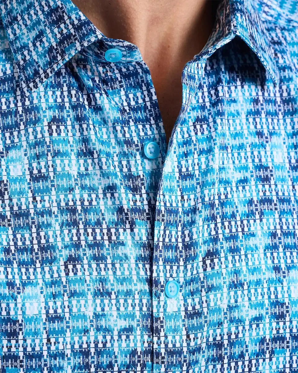Robert Graham Westmoreland Geometric Stretch-Cotton Shirt | Thumbnail 7