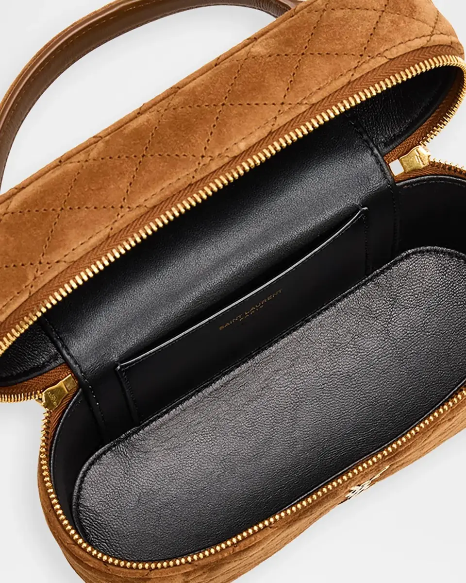 Saint Laurent Gaby Mini Suede Vanity Bag | Thumbnail 4 Saint Laurent Gaby Mini Suede Vanity Bag | Thumbnail 4