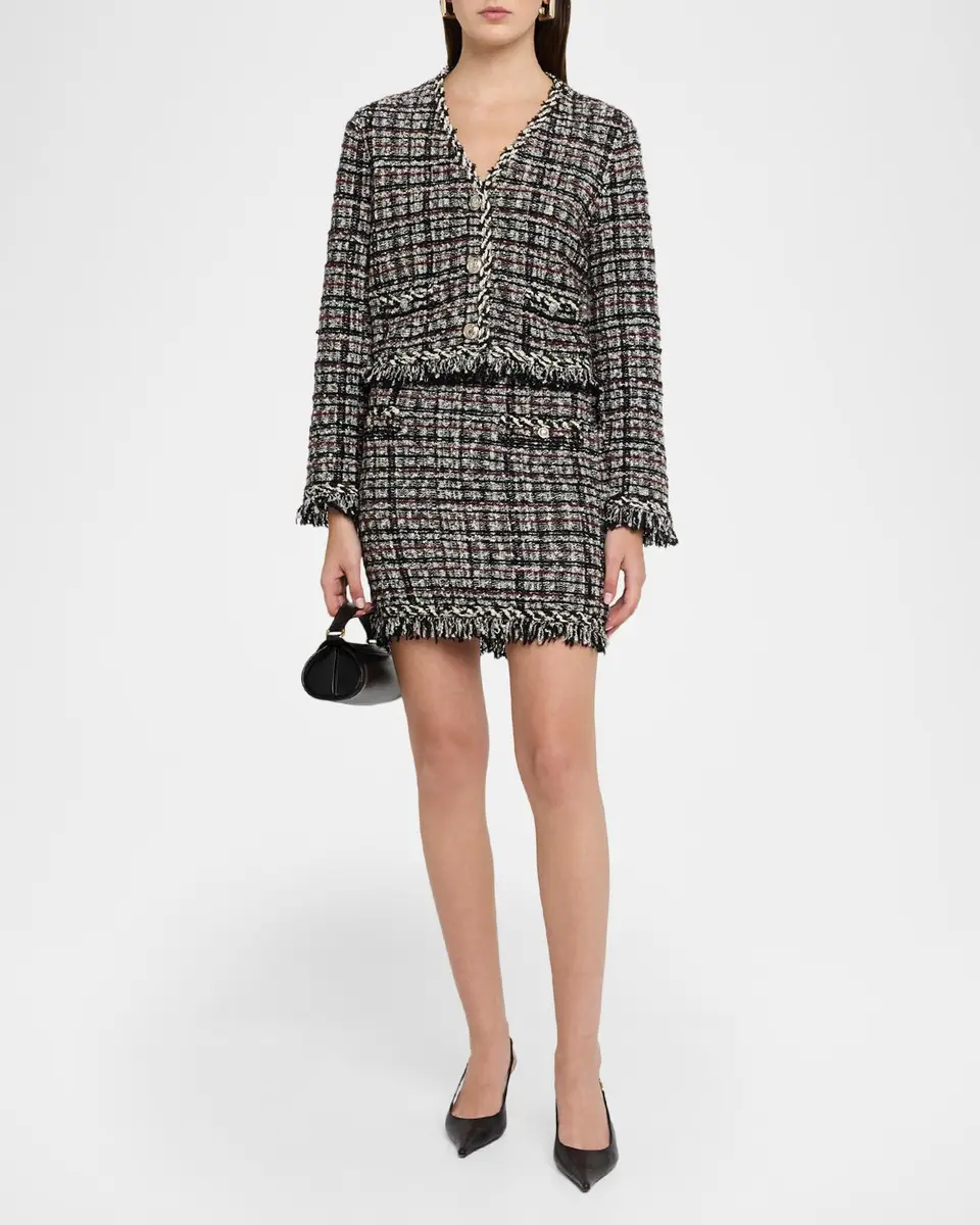 Milly Daphne Fringe Tweed Jacket | Thumbnail 2 Milly Daphne Fringe Tweed Jacket | Thumbnail 2