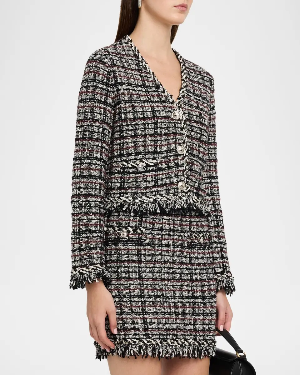Milly Daphne Fringe Tweed Jacket | Thumbnail 4 Milly Daphne Fringe Tweed Jacket | Thumbnail 4