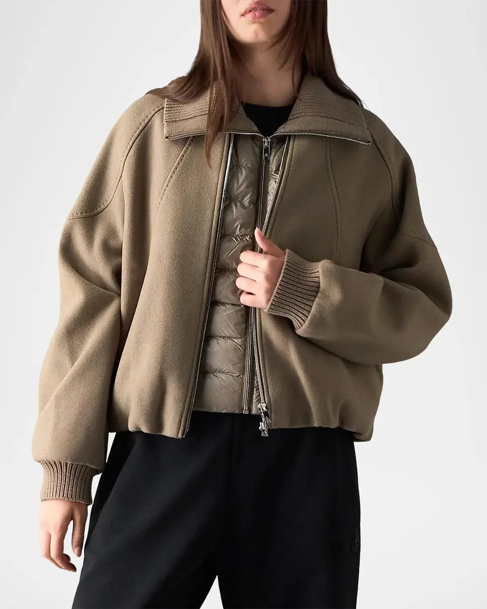 Moose Knuckles Grid 3-In-1 Wool Bomber Jacket | Thumbnail 4