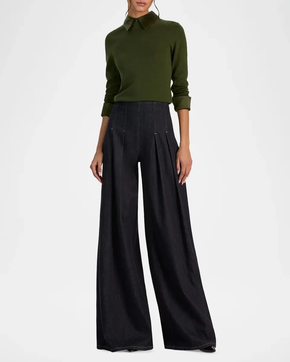 Alice + Olivia Porla Wool-Blend Spread-Collar Sweater | Thumbnail 2