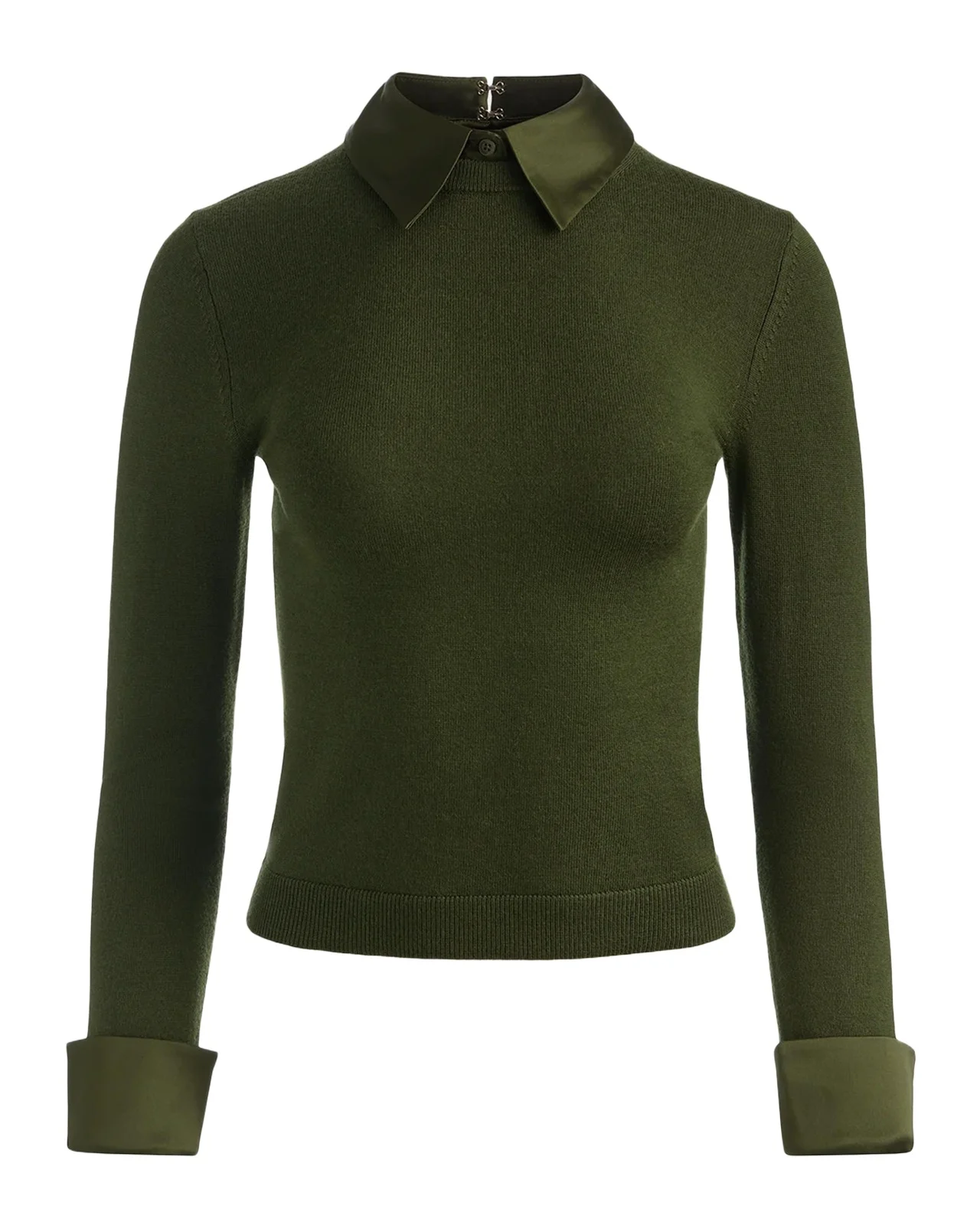 Porla Wool-Blend Spread-Collar Sweater Porla Wool-Blend Spread-Collar Sweater