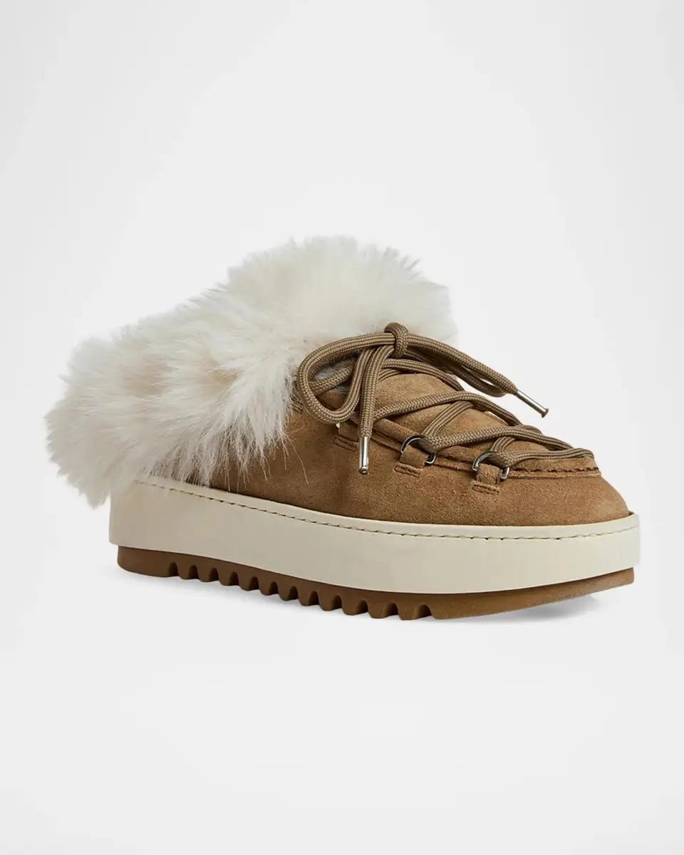 Aquatalia Anise Shearling-Lined Waterproof Suede Mules | Thumbnail 2 Aquatalia Anise Shearling-Lined Waterproof Suede Mules | Thumbnail 2