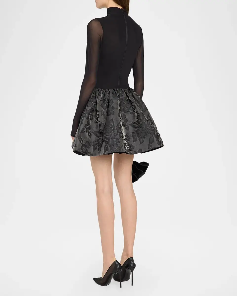 Alice + Olivia Chara Combo Drop-Waist Mini Dress | Thumbnail 3 Alice + Olivia Chara Combo Drop-Waist Mini Dress | Thumbnail 3