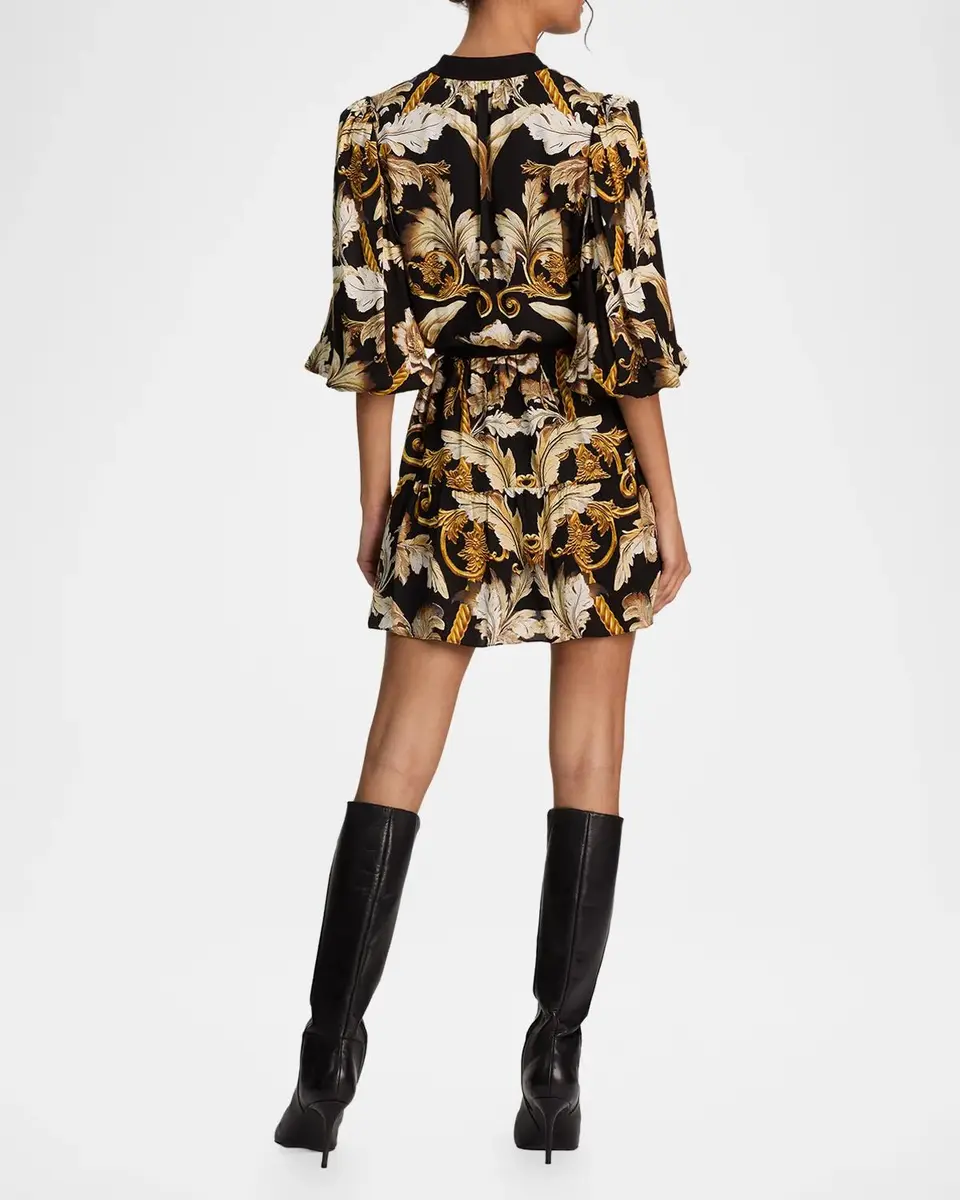 Alice + Olivia Antonette Tiered Mini Shirtdress | Thumbnail 3 Alice + Olivia Antonette Tiered Mini Shirtdress | Thumbnail 3