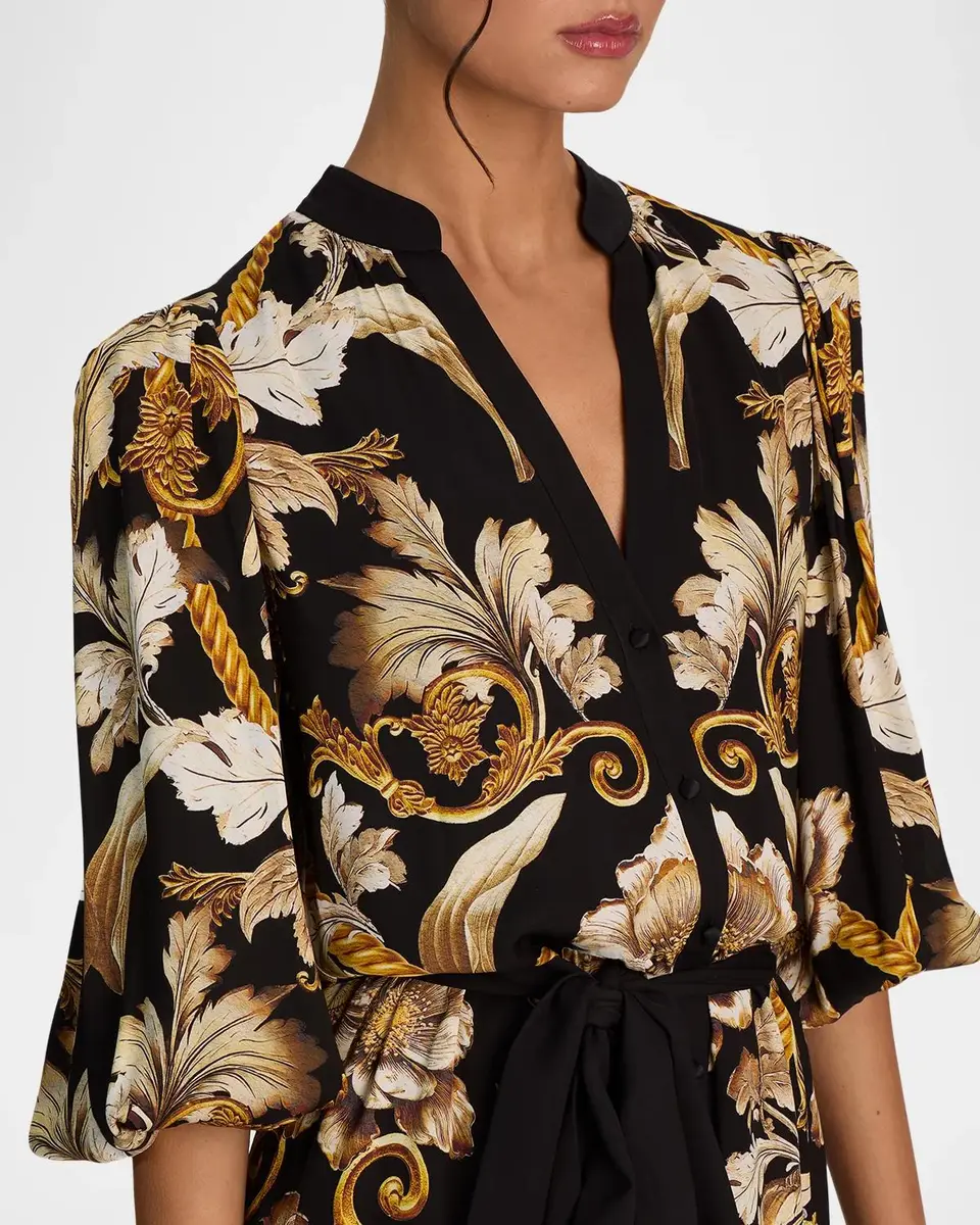 Alice + Olivia Antonette Tiered Mini Shirtdress | Thumbnail 5 Alice + Olivia Antonette Tiered Mini Shirtdress | Thumbnail 5