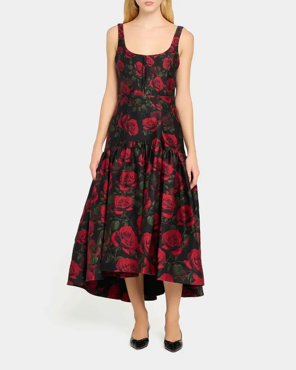 Alice + Olivia Diana Structured Midi Dress | Thumbnail 2 Alice + Olivia Diana Structured Midi Dress | Thumbnail 2
