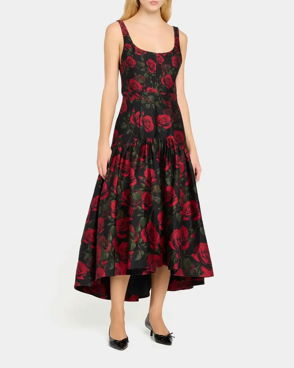 Alice + Olivia Diana Structured Midi Dress | Thumbnail 4 Alice + Olivia Diana Structured Midi Dress | Thumbnail 4
