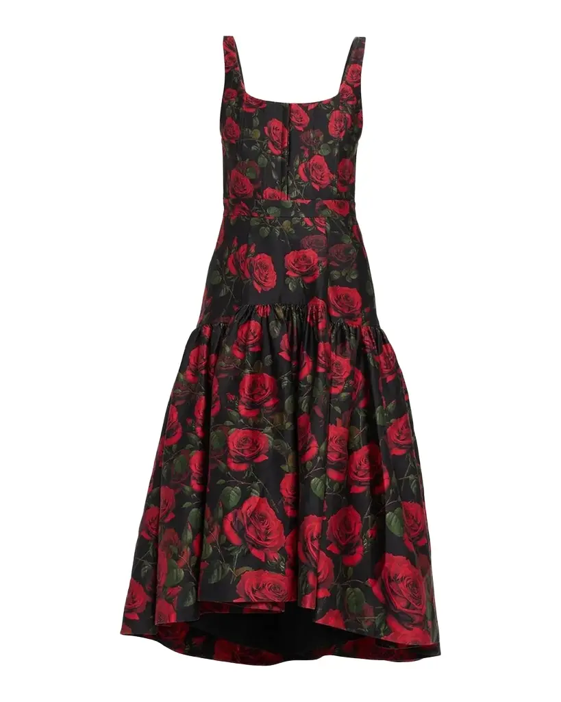 Alice + Olivia Diana Structured Midi Dress