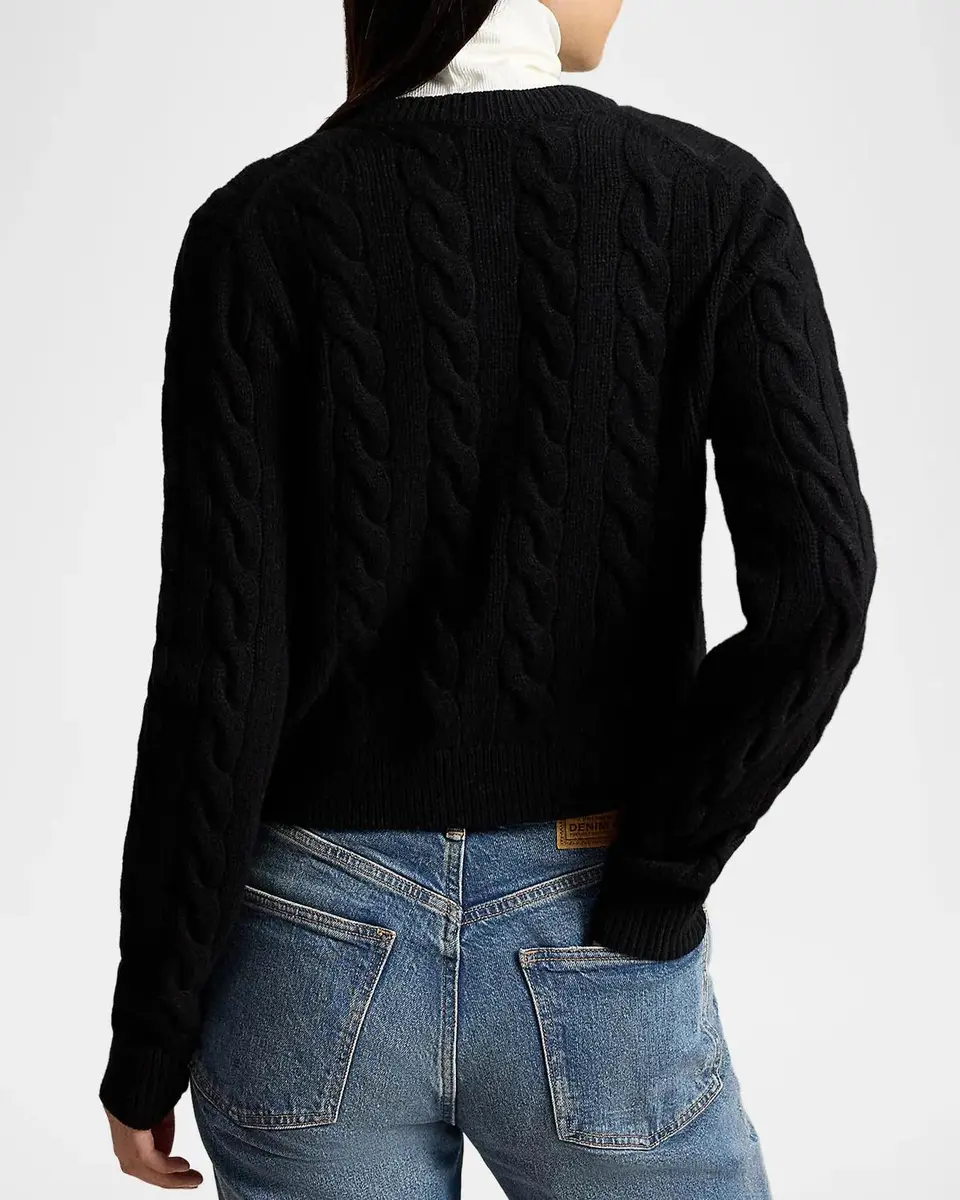 Polo Ralph Lauren Wool-Cashmere Cable-Knit Cardigan | Thumbnail 3
