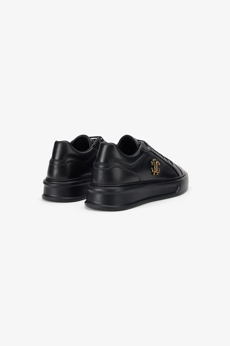 Roberto Cavalli Black Sneakers With Gold Logo Emblem | Thumbnail 3 Roberto Cavalli Black Sneakers With Gold Logo Emblem | Thumbnail 3