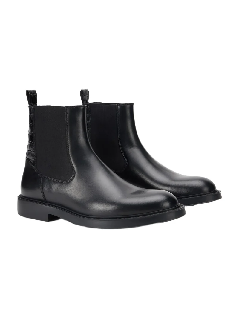 Roberto Cavalli Black Chelsea Boots With Pull Tabs