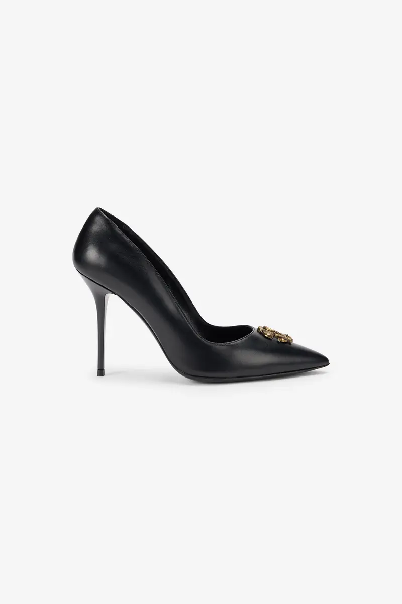 Roberto Cavalli Black Pumps With Gold Bee Detail | Thumbnail 2 Roberto Cavalli Black Pumps With Gold Bee Detail | Thumbnail 2
