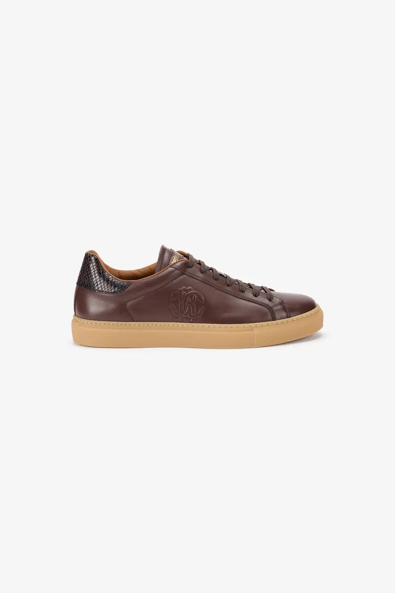 Roberto Cavalli Brown Sneakers With Gum Sole | Thumbnail 2 Roberto Cavalli Brown Sneakers With Gum Sole | Thumbnail 2