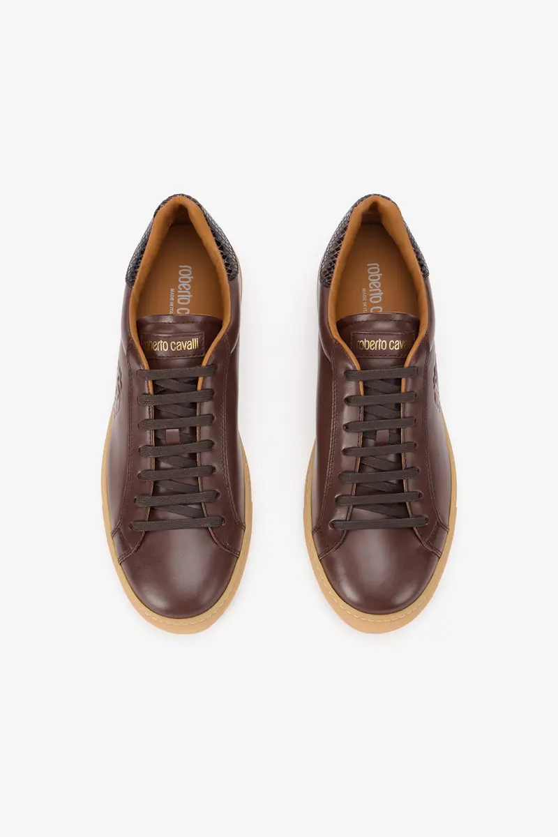 Roberto Cavalli Brown Sneakers With Gum Sole | Thumbnail 4 Roberto Cavalli Brown Sneakers With Gum Sole | Thumbnail 4