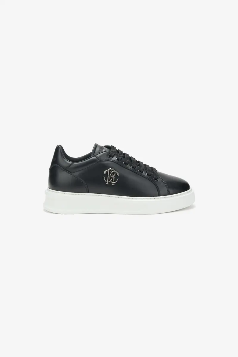 Roberto Cavalli Leather Sneakers with Logo Detail | Thumbnail 2 Roberto Cavalli Leather Sneakers with Logo Detail | Thumbnail 2