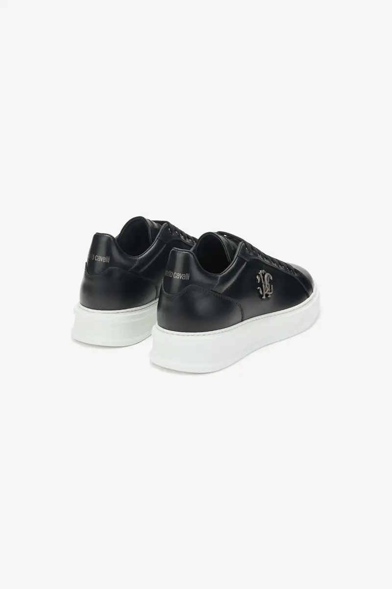 Roberto Cavalli Leather Sneakers with Logo Detail | Thumbnail 3 Roberto Cavalli Leather Sneakers with Logo Detail | Thumbnail 3