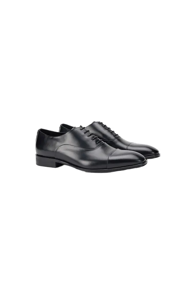 Roberto Cavalli Derby Shoes Black Cap-Toe