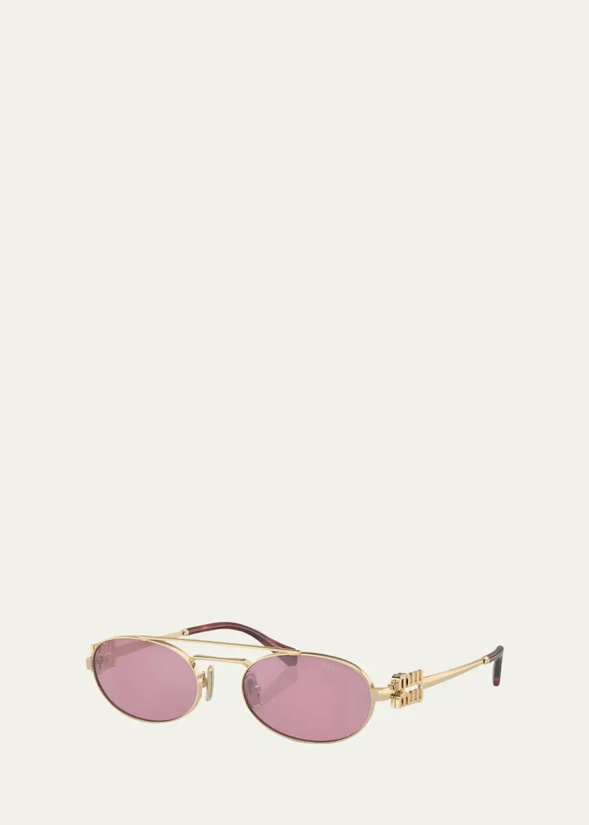 Miu Miu Logo Metal Aviator Sunglasses | Thumbnail 2 Miu Miu Logo Metal Aviator Sunglasses | Thumbnail 2