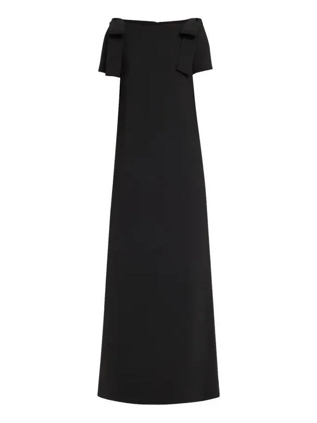 Shoulder Bow Crepe Column Gown Shoulder Bow Crepe Column Gown