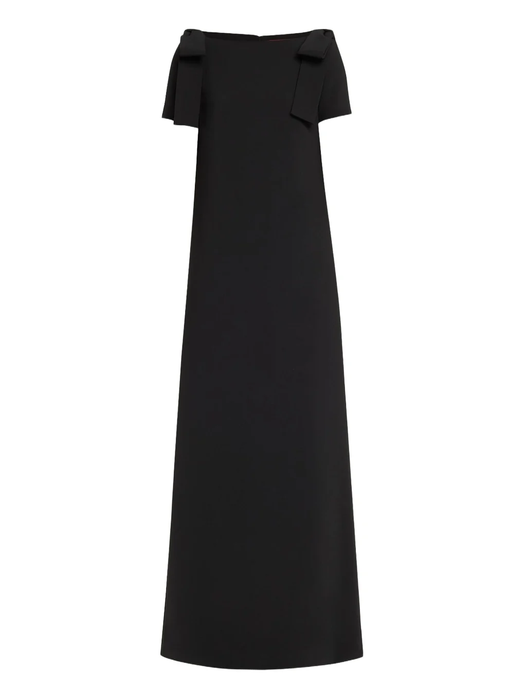 Carolina Herrera Shoulder Bow Crepe Column Gown