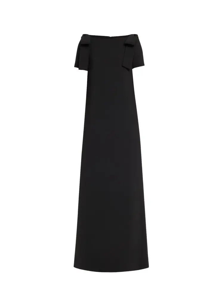 Shoulder Bow Crepe Column Gown Shoulder Bow Crepe Column Gown