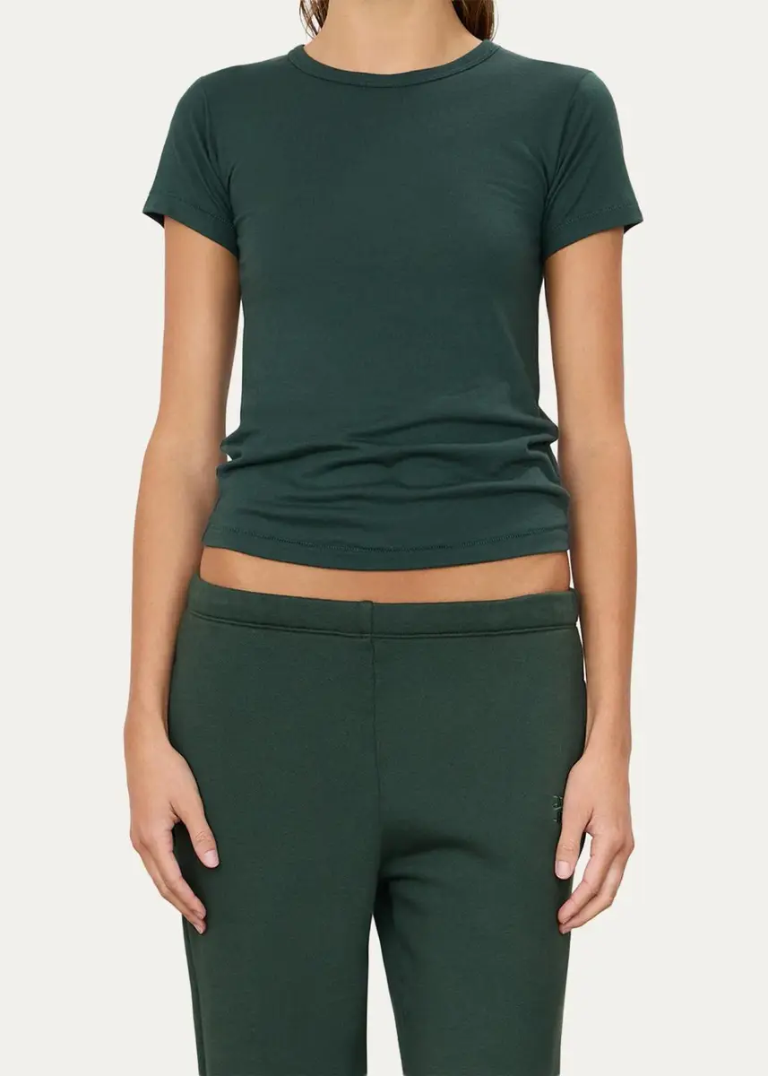 ÉTERNE Fitted Crewneck Short-Sleeve T-Shirt | Thumbnail 2